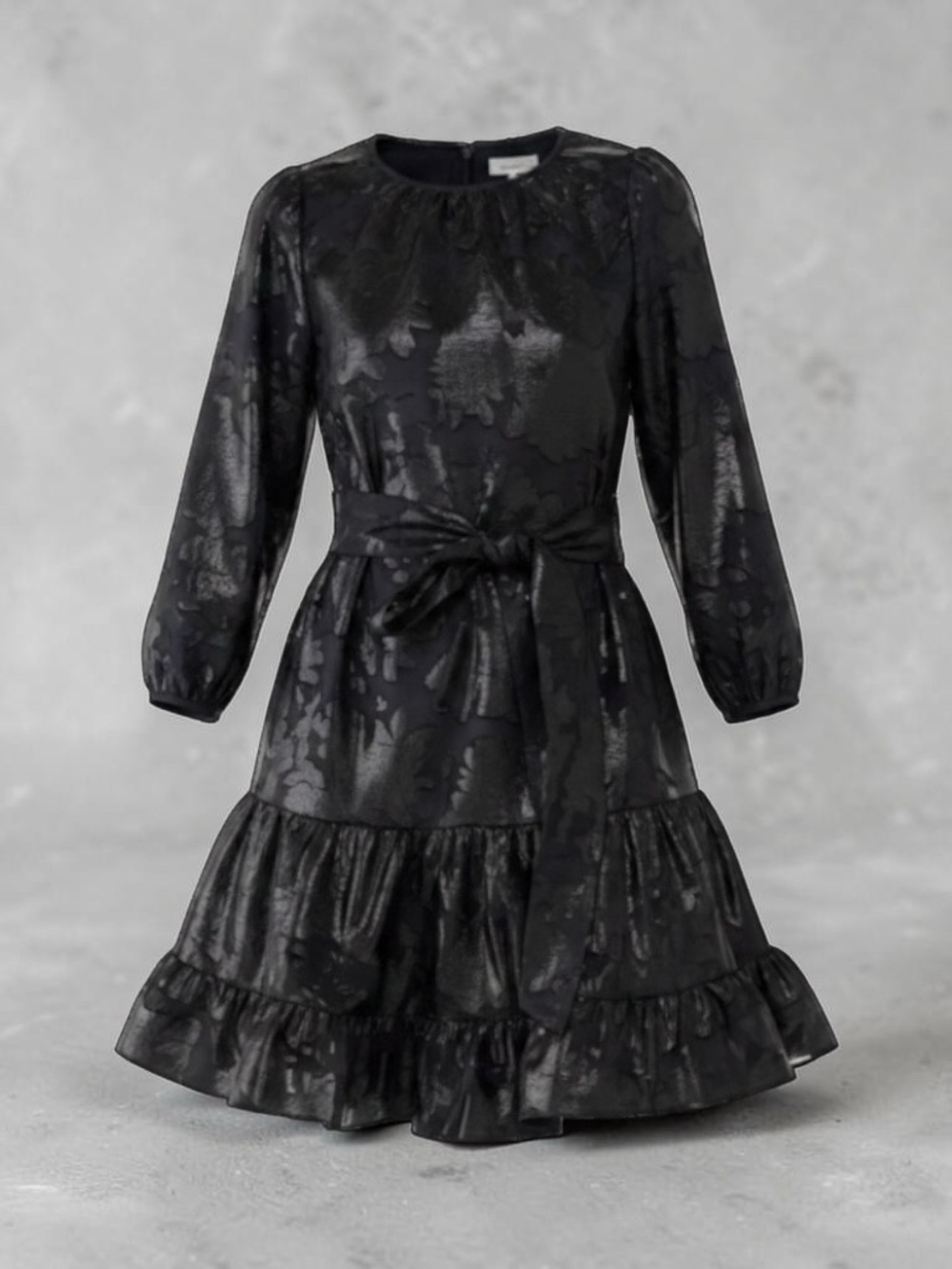 Kate Spade Full Bloom Metallic Floral Cocktail Dress Black XL